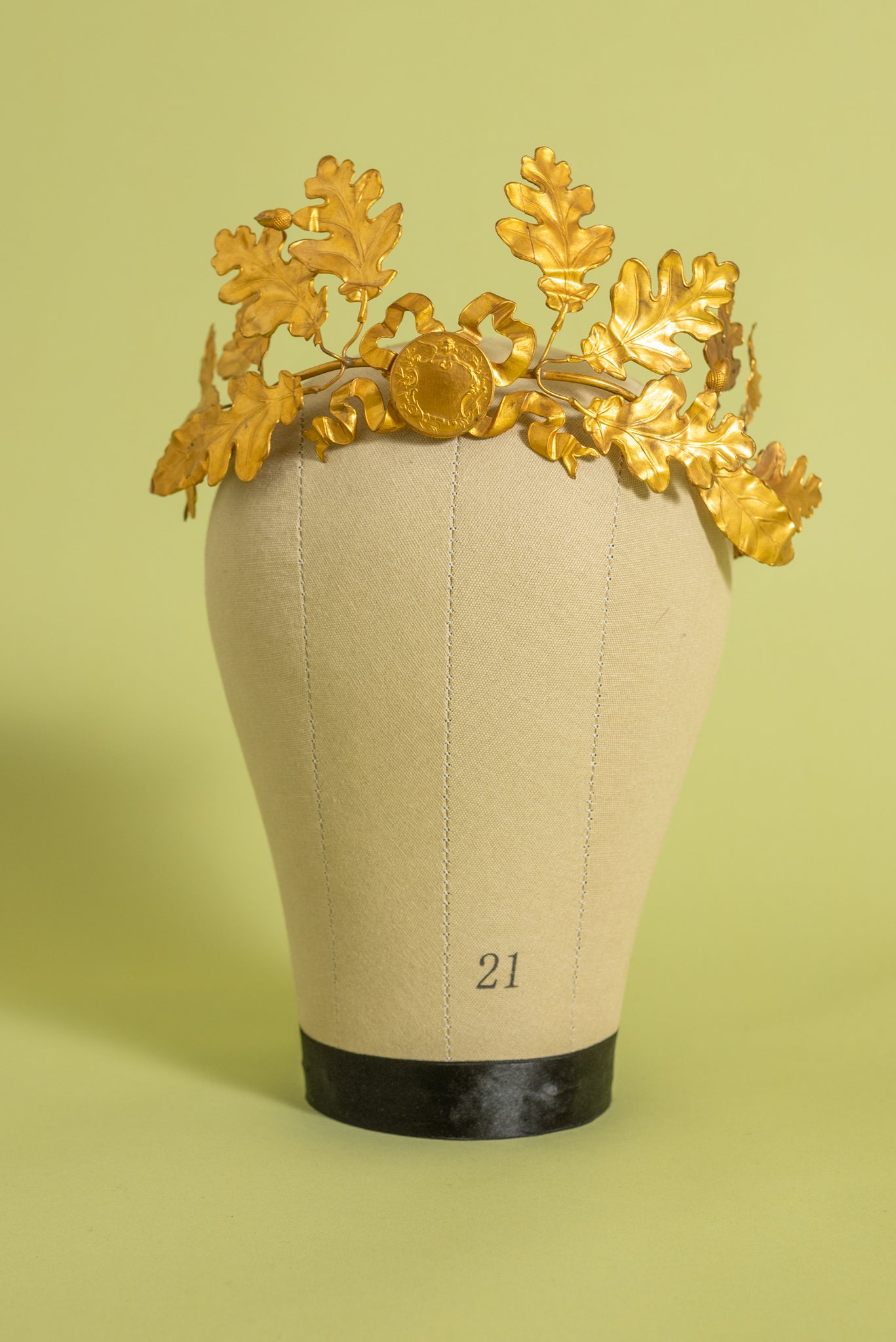 c1900 French Brass Oak Leaf Crown – Demetra Vintage