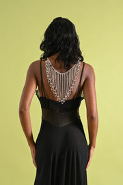 1960s Rhinestone Reverse Necklace Bodychain