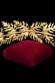 c1900 French Brass Oak Leaf Acorn Crown