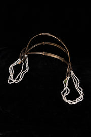 1920s Egyptian Revival Enamel + Pearl Headpiece