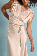 1950s Rhinestone Trompe L'Oeil Tie Belt