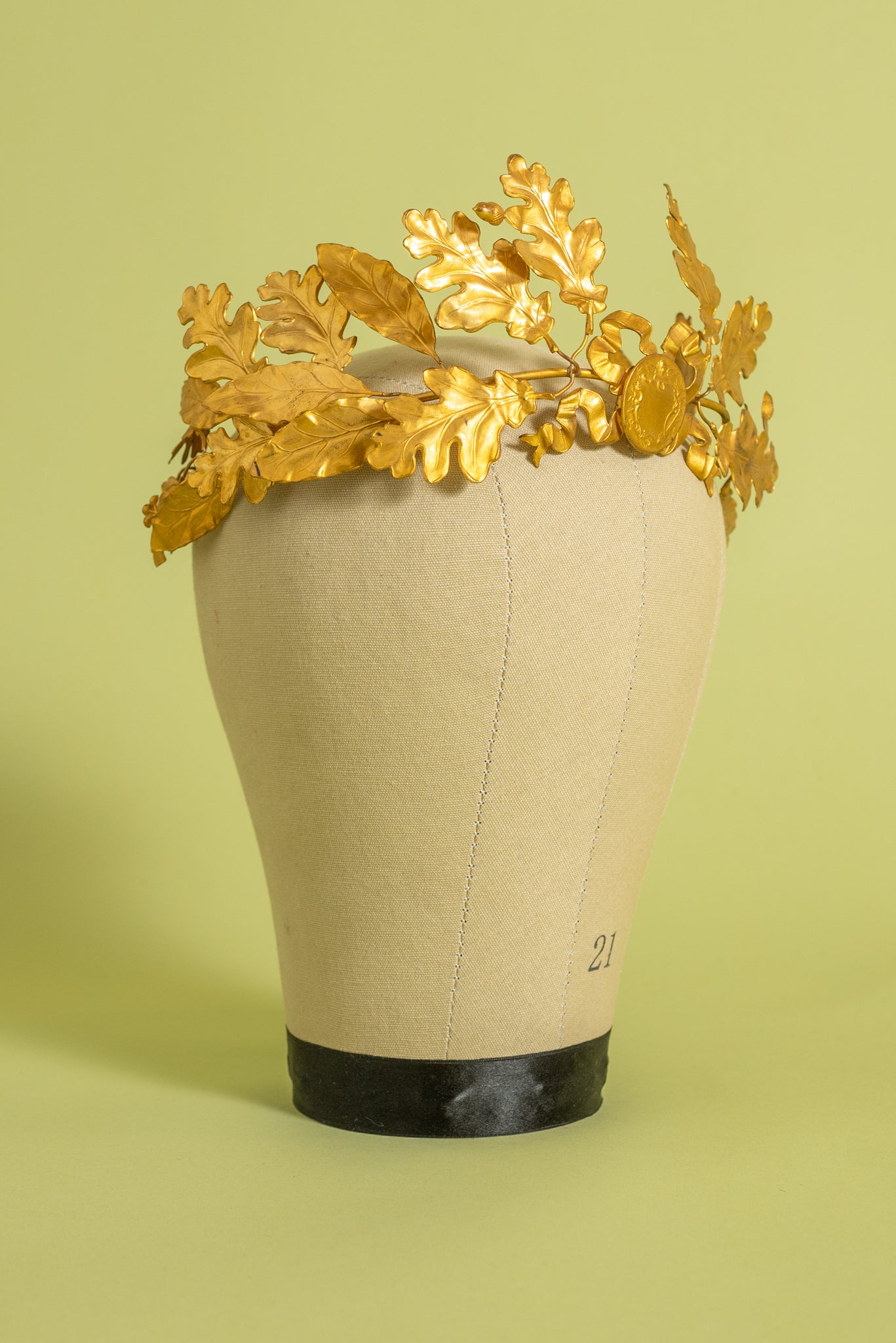c1900 French Brass Oak Leaf Crown – Demetra Vintage