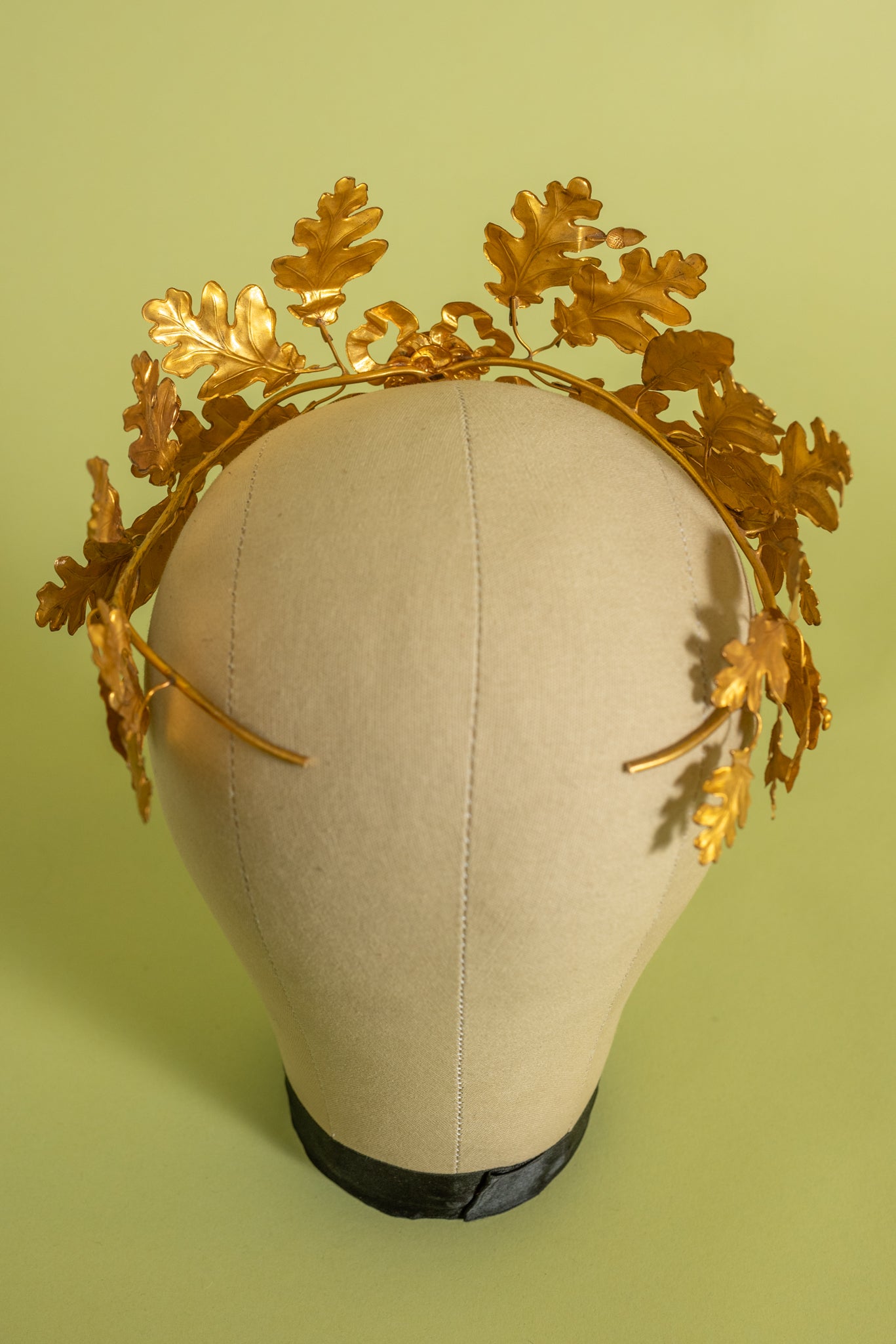 c1900 French Brass Oak Leaf Crown – Demetra Vintage
