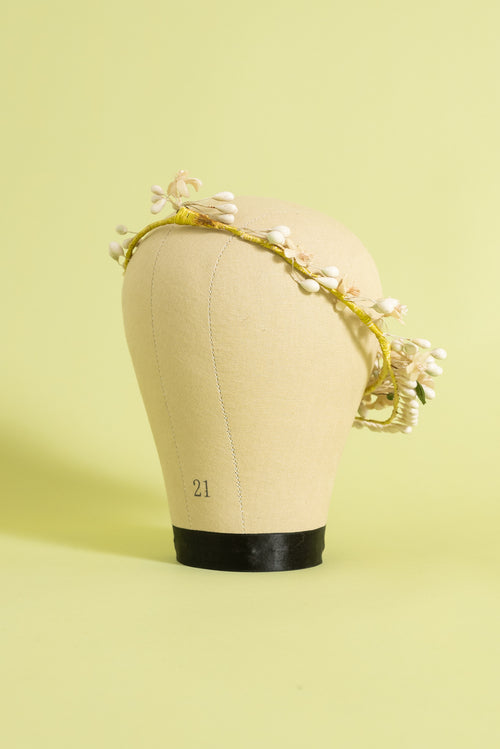 1930s Wax Blossom Bridal Circlet Crown
