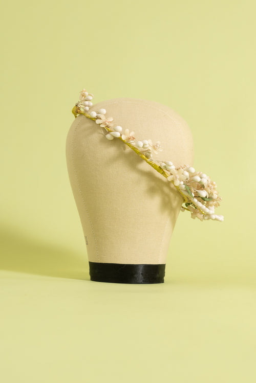 1930s Wax Blossom Bridal Circlet Crown