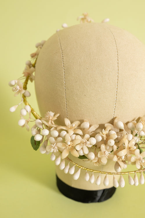 1930s Wax Blossom Bridal Circlet Crown