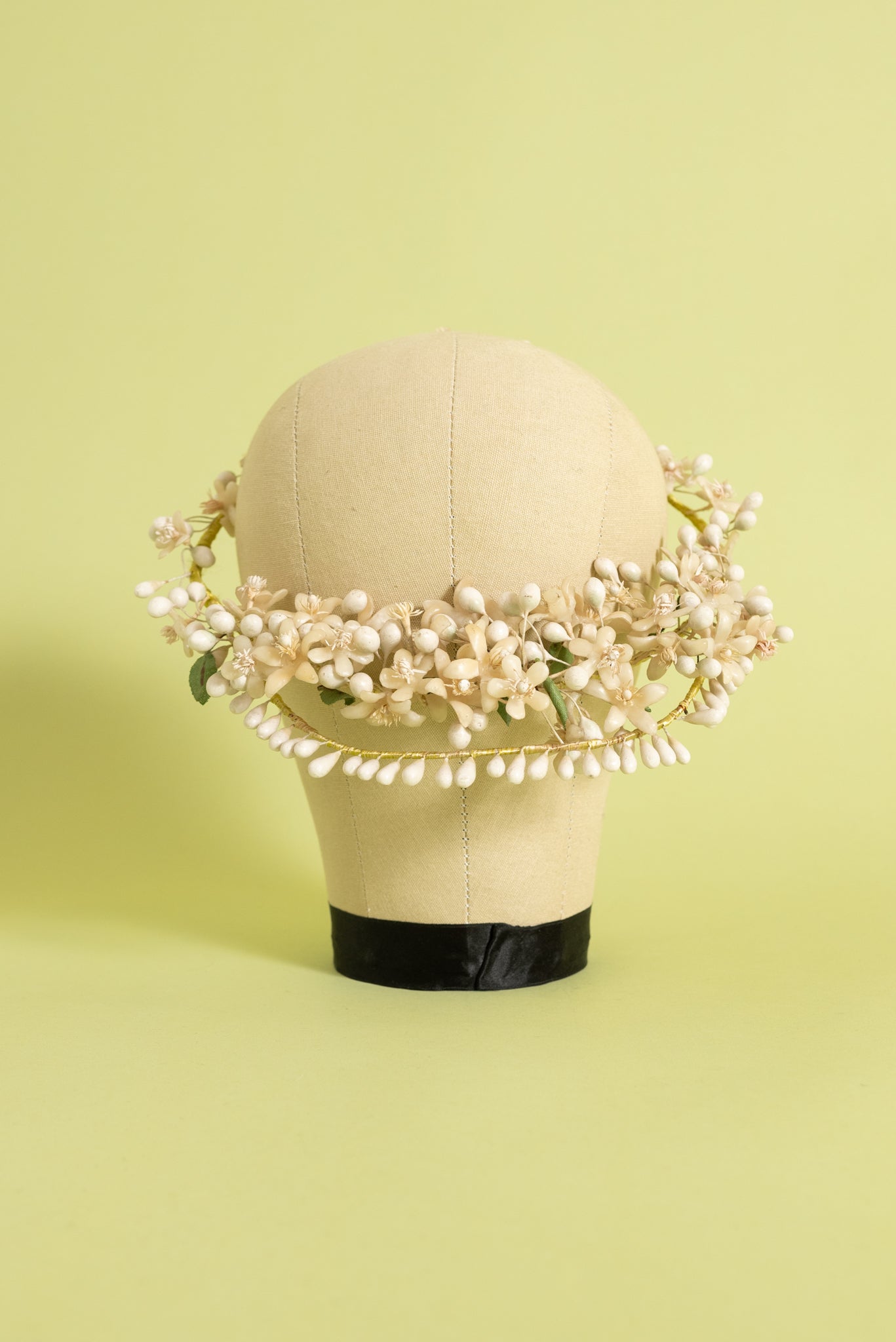 1930s Wax Blossom Bridal Circlet Crown