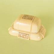 Deco Ivory Accented Double Ring Box