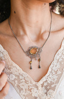 Art Nouveau Sterling Filigree Necklace