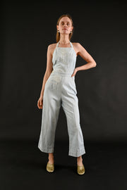 1930s Light Denim Halter Neck Overalls [xs/sm]