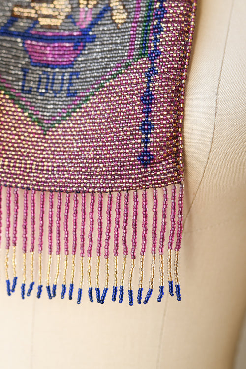 Edwardian Hand Beaded Love Purse