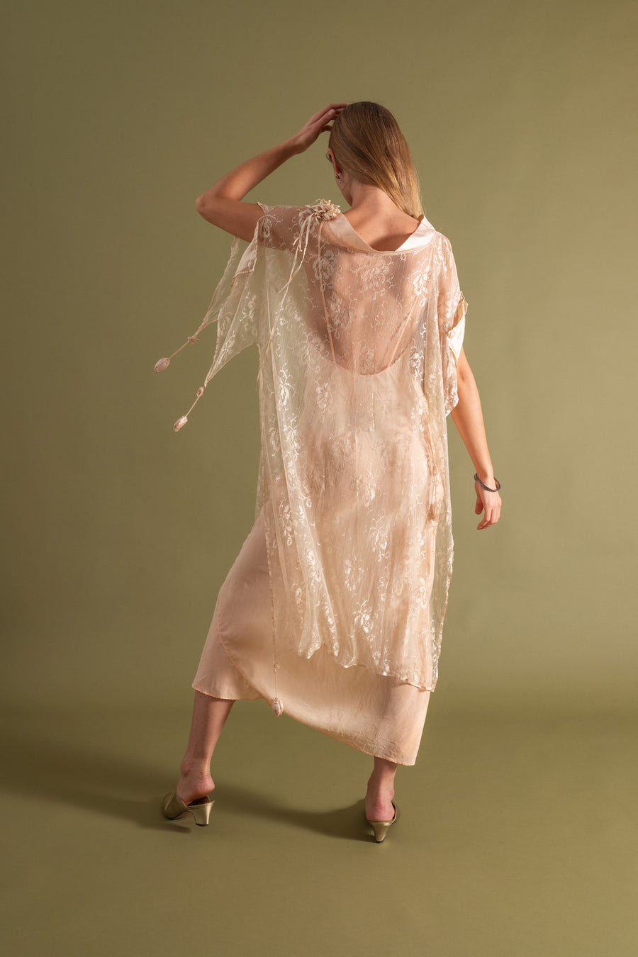 1920 Silk and Lace Tassel Tabard [OS]