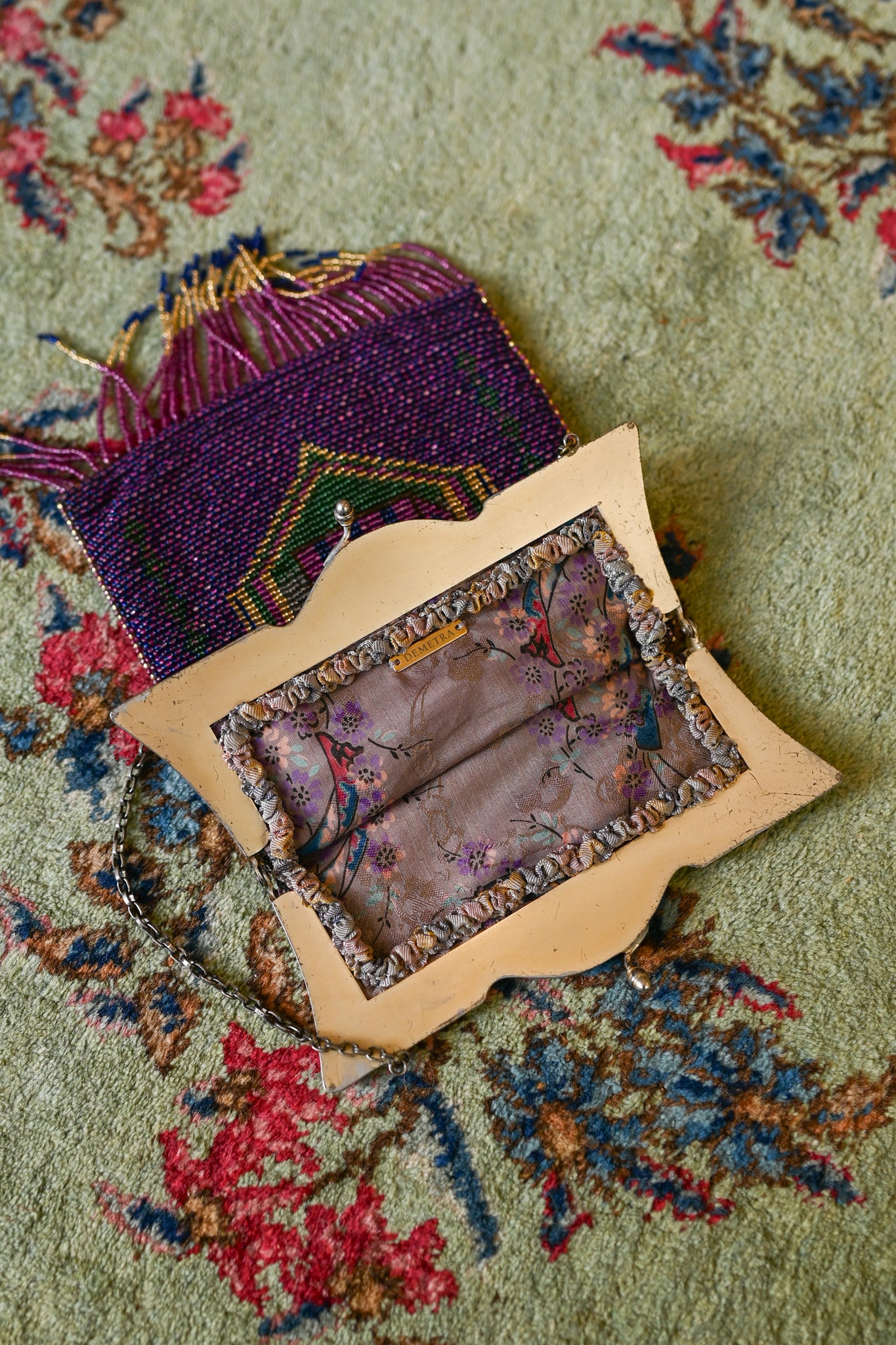 Edwardian Hand Beaded Love Purse