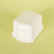 Deco White Floral Celluloid Ring Box