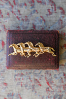 Vintage French Brass Horses Barrette