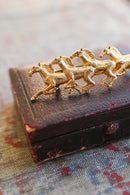 Vintage French Brass Horses Barrette
