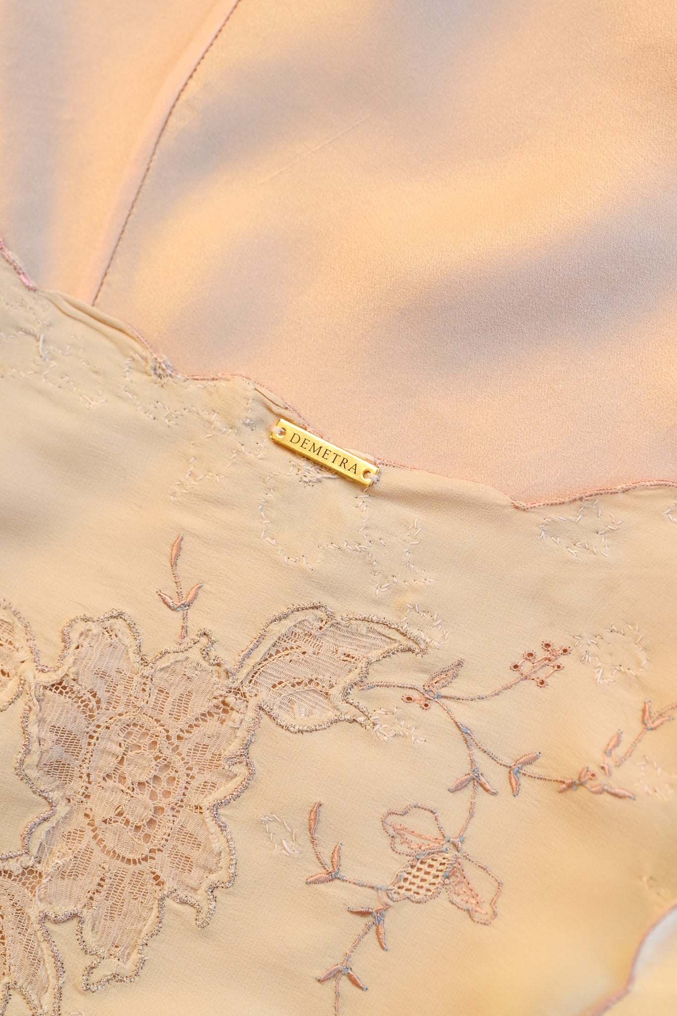 Demetra's Ombré Silk Angel Sleeve Appliqué Wrap [xs/sm/med]