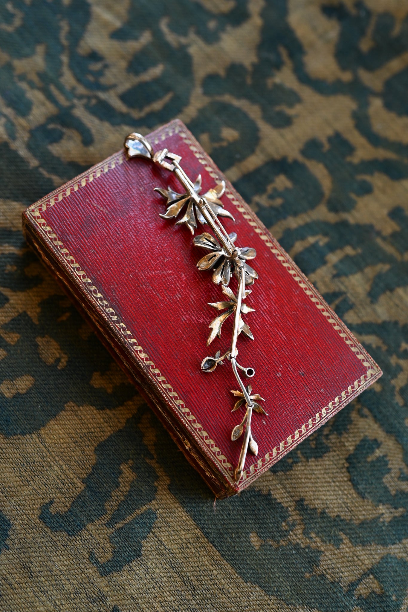 Midcentury Sterling Floral Articulated Convertible Pendant + Brooch