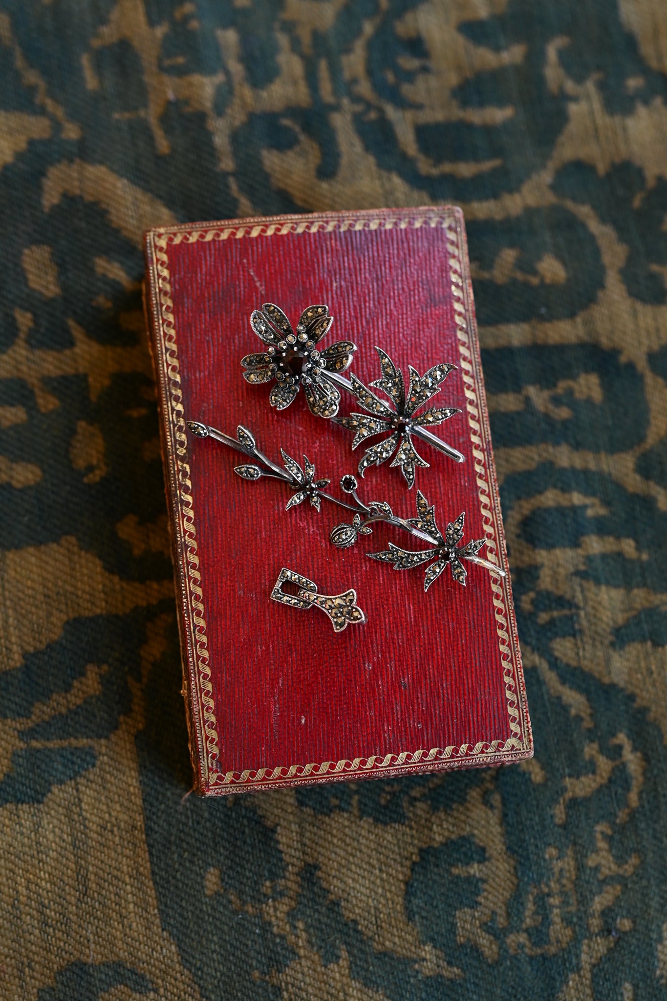 Midcentury Sterling Floral Articulated Convertible Pendant + Brooch