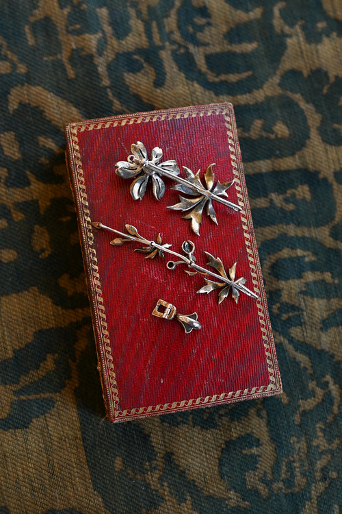 Midcentury Sterling Floral Articulated Convertible Pendant + Brooch