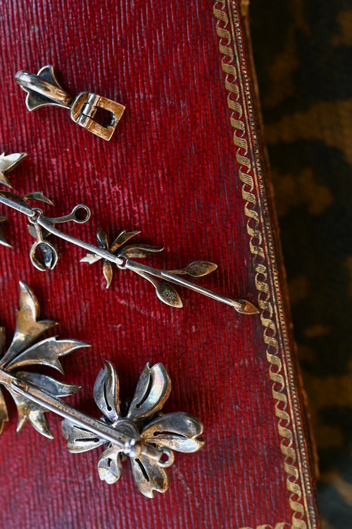 Midcentury Sterling Floral Articulated Convertible Pendant + Brooch