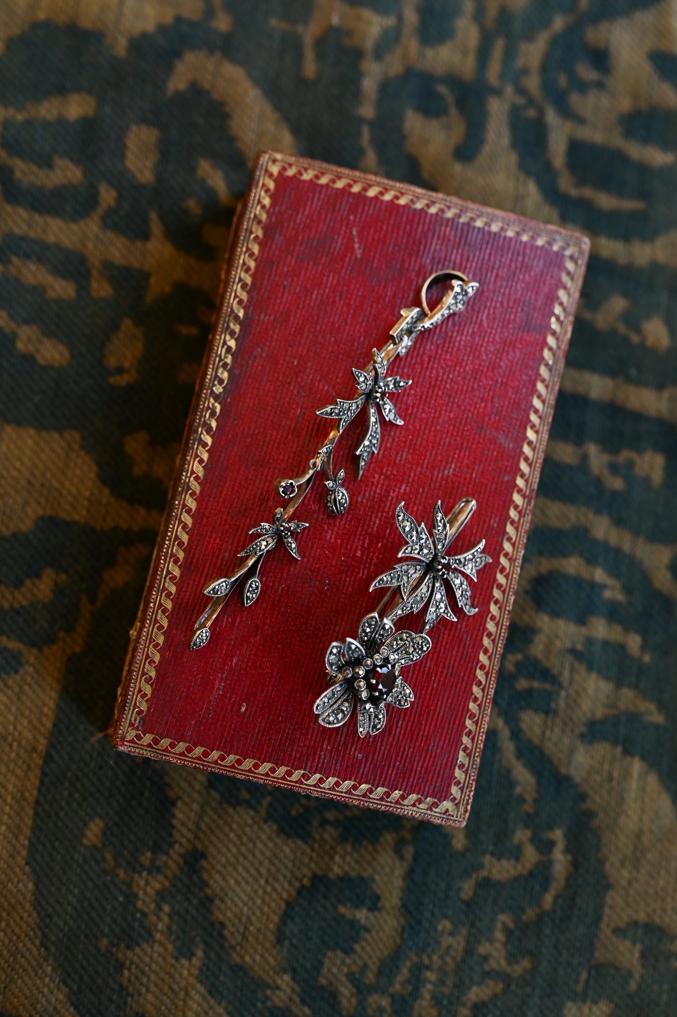 Midcentury Sterling Floral Articulated Convertible Pendant + Brooch