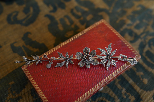 Midcentury Sterling Floral Articulated Convertible Pendant + Brooch