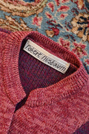 1970s Handknit Wool Colorblock Duster [sm/med/lrg]