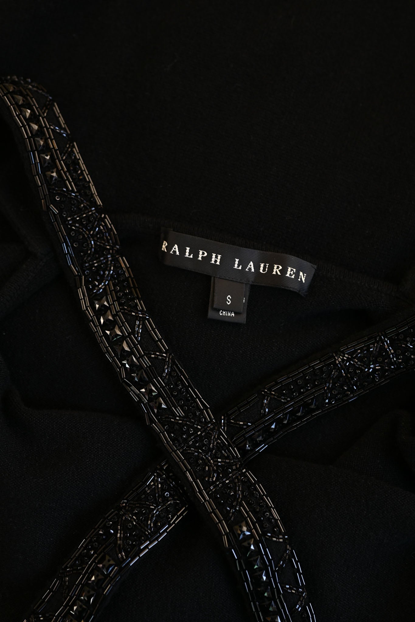 1990s Ralph Lauren Couture Cashmere Beaded Gown [xs/sm/med]