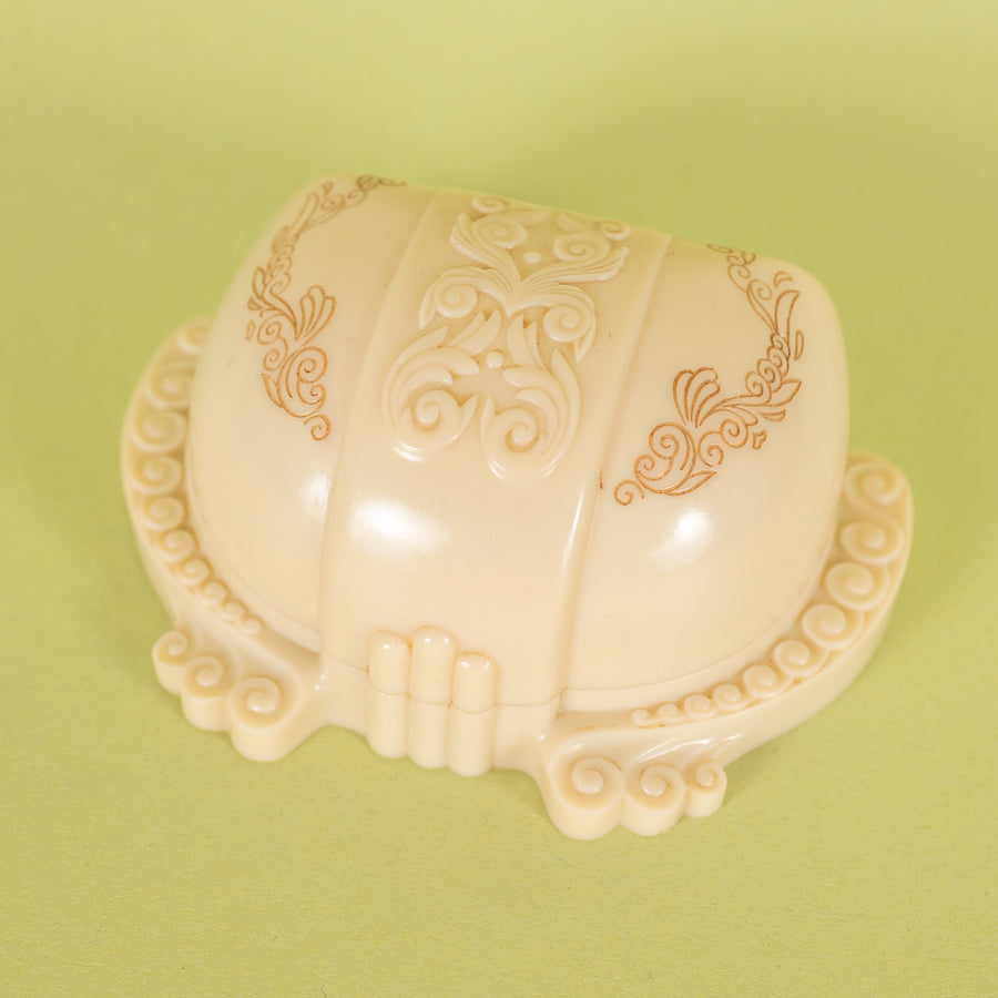 Deco Ivory Articulated Celluloid Double Ring Box