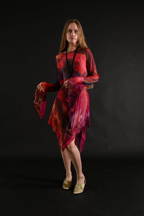 1990s Carter Smith Silk Chiffon Tunic [OS]