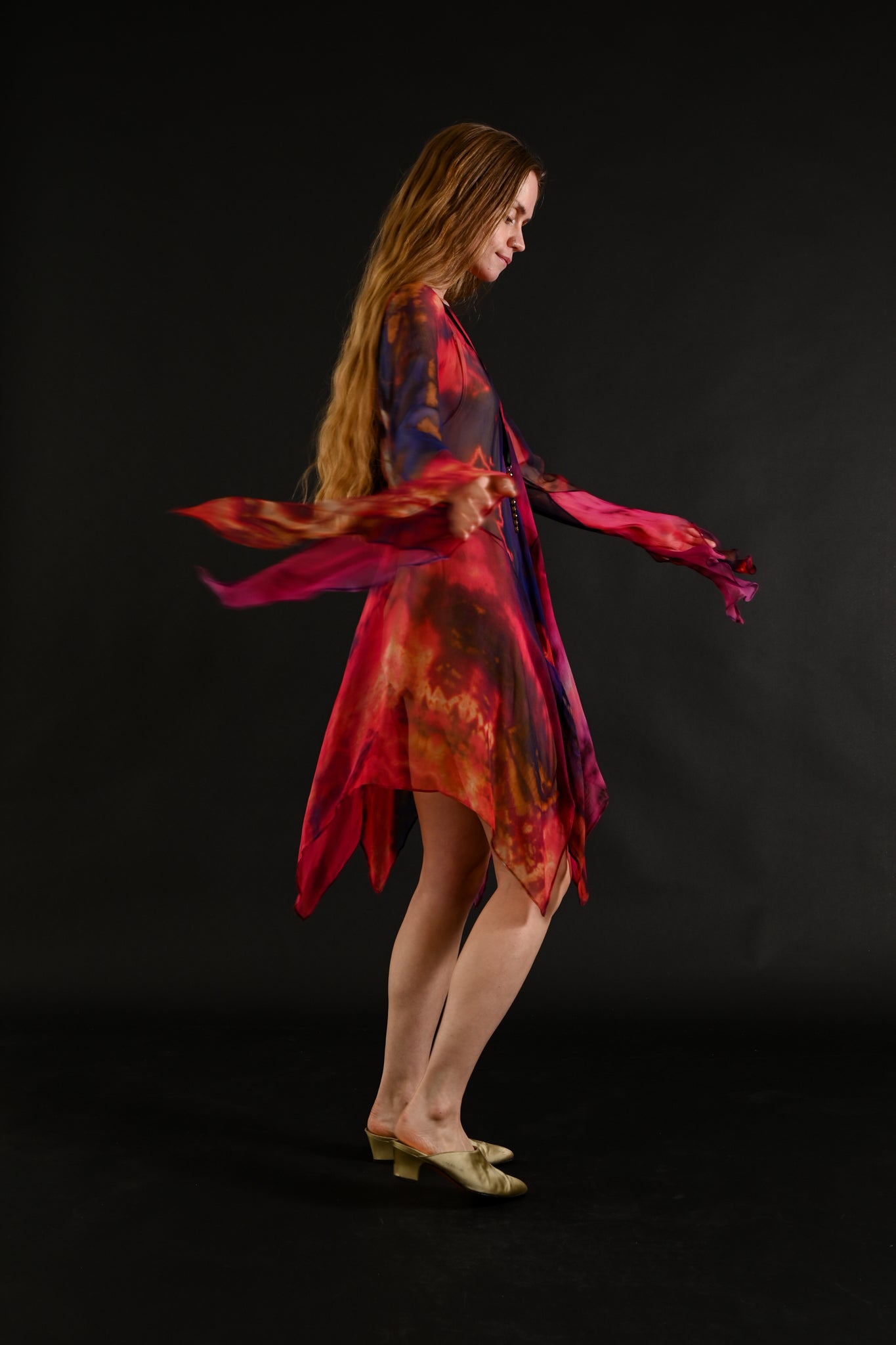 1990s Carter Smith Silk Chiffon Tunic [OS]