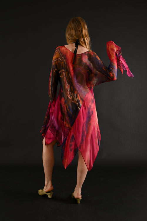 1990s Carter Smith Silk Chiffon Tunic [OS]