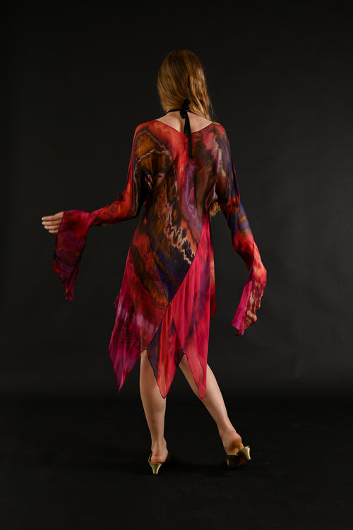 1990s Carter Smith Silk Chiffon Tunic [OS]