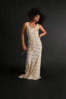 1930s Silk Lace Gown + Cape Bridal Ensemble [xs/sm/med]