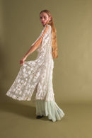 1900s Handmade Irish Crochet Cold Shoulder Duster [xs/sm/med]