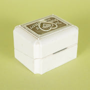 Gold Branded Celluloid Double Ring Box
