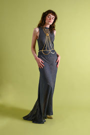 1960s Handmade Brass Filigree Harem Body Chain [OS]