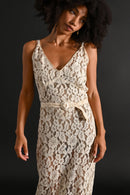 1930s Ivory Lace Gown and Trained Jacket Bridal Ensemble [xs/sm]