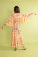 1930s Tangerine Spiderweb Lace Bias Gown [sm/med]