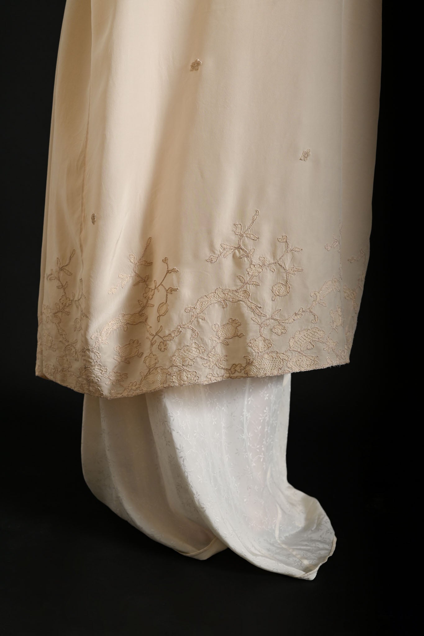 Demetra's French Silk + Lace Appliqué Duster