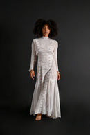 1900s Pintucked Embroidered Lawn Gown [xs/sm]