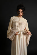1930s Silk Georgette Kimono Sleeve Gown