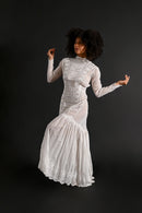 1900s Pintucked Embroidered Lawn Gown [xs/sm]