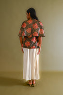 1930s English Watered Silk Rose Lamé Jacket [xs/sm/med]