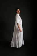 1970s Gina Fratini Insertion Lace Cotton Dress