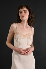 1930s Silk and French Lace Slip Dress [med/lrg]