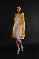 1960s Lemon Yellow Textural Soutache Jacket [xs/sm/med]