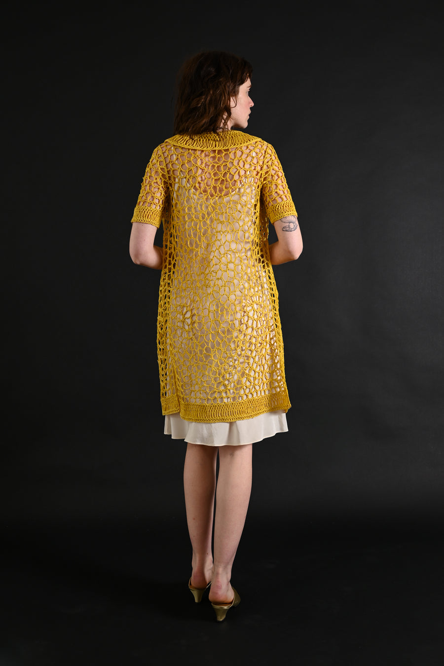 1960s Lemon Yellow Textural Soutache Jacket [xs/sm/med]