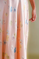1930s Floral Photoprint Silk Gown [med/lrg]